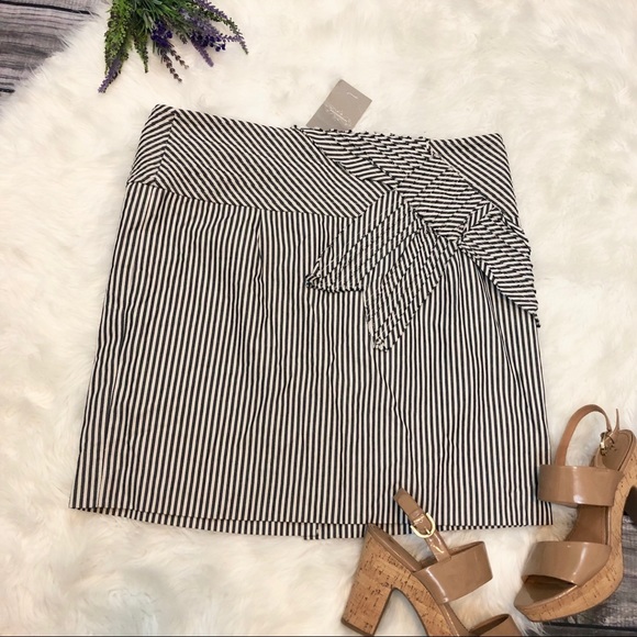 NEW Anthropologie Engineer Striped Pleated Skirt - Picture 3 of 9